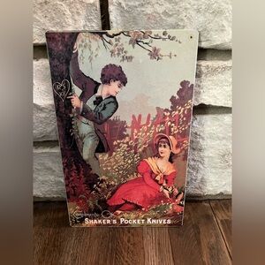 Metal Wall Art with vintage ad